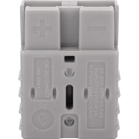 Stromanschluss 50A 600V SB50A Crimp-Steckverbinder Zubehör mit 2 Klemmen für Batterie Grau (1/5)