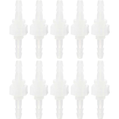 10 raccords traversants hexagonaux droits en plastique pour tuyau cannelé, adaptateur union-4.5X1.5CM-transparent (1/3)