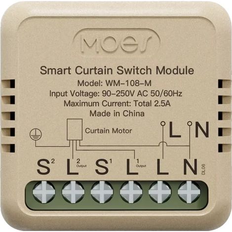 Intelligenter Vorhangschalter, Sprachsteuerung, WiFi- und ZigBee-kompatibel, WiFi 1 PC (1/2)