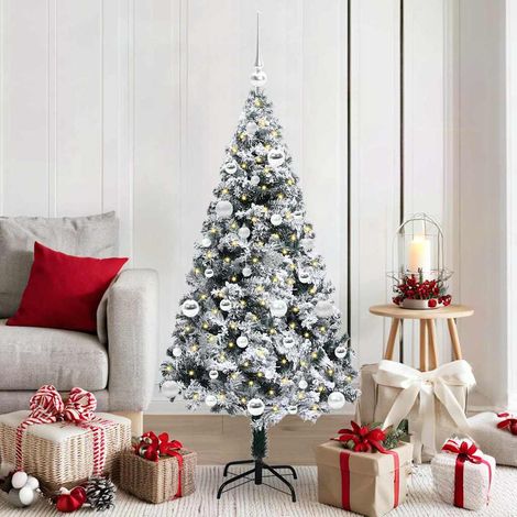 Teenpull – Künstlicher Weihnachtsbaum mit 150 LEDs mit Ständer Weiß 150 cm (1/5)