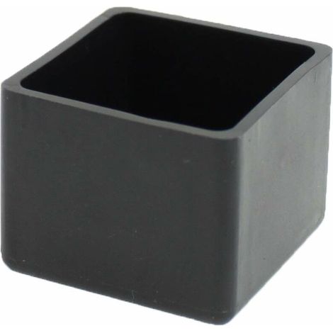 Embouts carrés en caoutchouc 4 pièces pour chaises, tables, pieds de meubles (40 mm noir) (1/5)