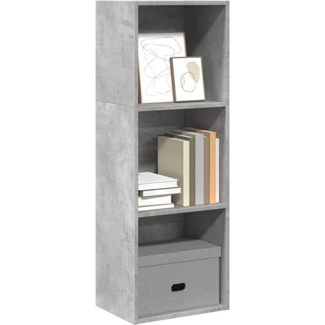 Bücherregal Betongrau 40x30x114 cm Holzwerkstoff