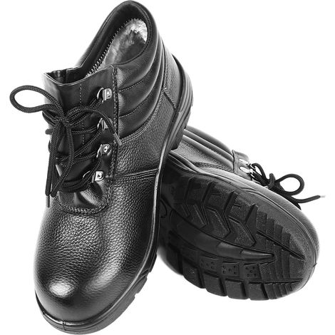 Chaussure de travail industrielle, doublure rembourrée, embout en acier anti-écrasement, isolée, pointure 44. (1/5)