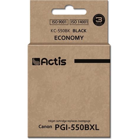 Encre Actis KC-550Bk (remplace Canon PGI-550Bk Standard 23 ml noire (avec puce))