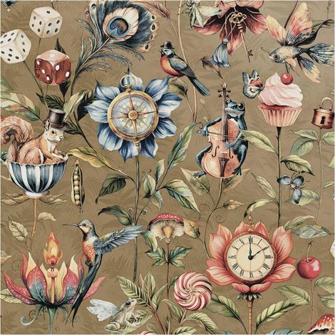 Holden Decor Curious Creatures Gold Spongeable Paste The Paper Wallpaper (1/4)