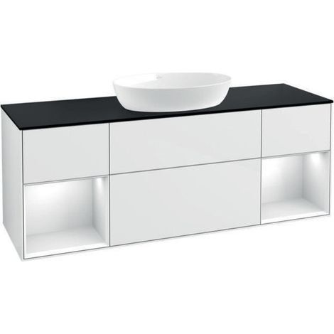 V&B Waschtischunterschrank FINION 1600x603x501mm Regal glos. wh glos. wh (1/4)