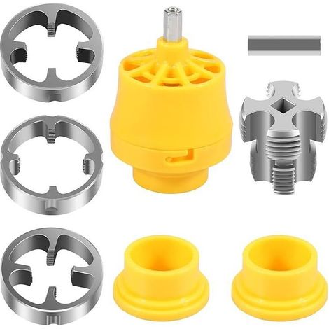 Kit filetage PVC électrique Ouvre-trou double pour tuyau d'eau Compatible PPR/PPE Filetage intérieur 2,5cm en 6 min Outil plomberie (1/5)