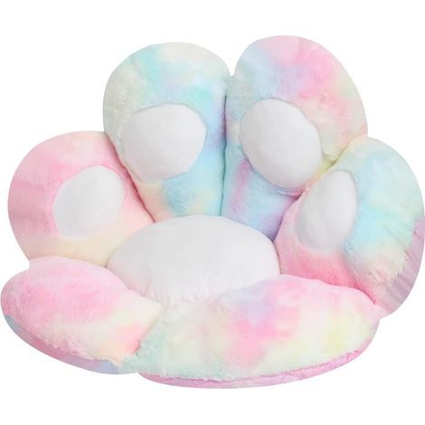 Coussin de siège, coussin de dossier patte de chat coussin de siège coussin de chaise coussin de siège confort en peluche (70x60cm, couleur) (1/3)
