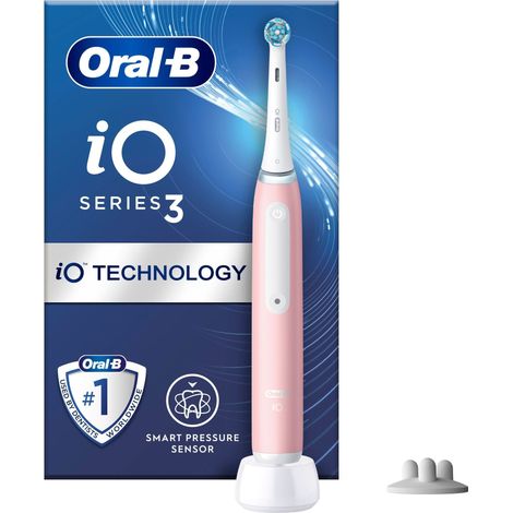 Oral-B iO 3S Rechargeable Electric Toothbrush Pink with 1 Replacement Brush Head