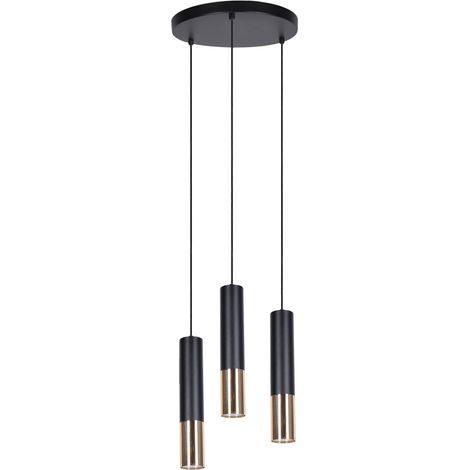 Suspension tubulaire noire/or 3xGU10 Kaja Astina K-4872 (1/3)