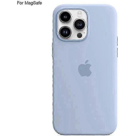 Stoßfeste Schutzhülle aus flüssigem Silikon, kompatibel mit MagSafe und iPhone 15 Pro, bietet verbesserten Halt und erhöhten Schutz vor Stürzen.