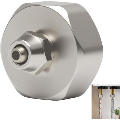 Adaptateur Filtre Eau 3/4" à 1/4" Laiton Connecteur Frigo Osmose Raccord Plomberie avec Joint étanche, Compatible Filtre Eau Réfrigérateur, Frigo Américain, Congélateur et Osmose Inverse (1/5)