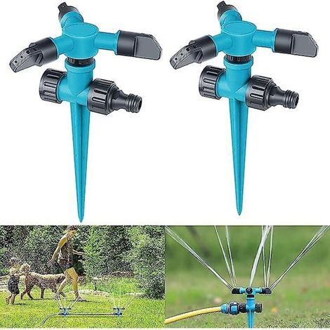 Lot de 2 arroseurs rotatifs réglables à 360 degrés pour pelouse et serre (1/5)