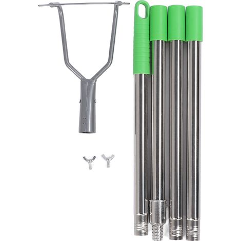 Houe de jardin à long manche, robuste, en acier inoxydable, outil de jardinage pour le désherbage, le travail du sol, les semis et les plantations en terres agricoles (1/5)