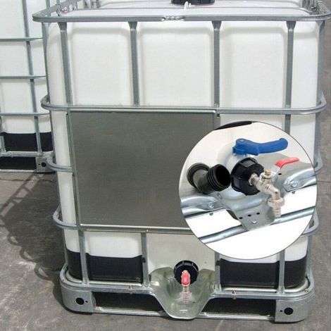 Adaptateur IBC - Robinet En Laiton Chromé - Raccord Tuyau 13 mm - Pour Conteneur IBC S60X6 - 1 Pièce (1/4)