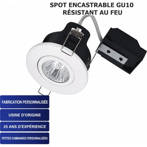 Spot encastrable LED coupe-feu 6W IP65 blanc 90 minutes af6leda blanc 9 × 9 × 9 cm 180 g – Livraison gratuite (1/5)