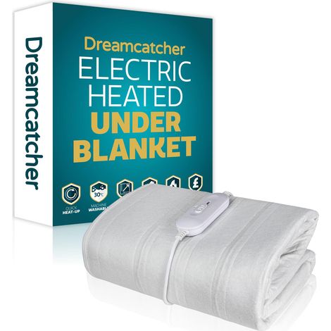 Dreamcatcher Double Electric Blanket Heated Bed Double Size Underblanket Polyester Detachable Control 3 Heat Settings (1/5)
