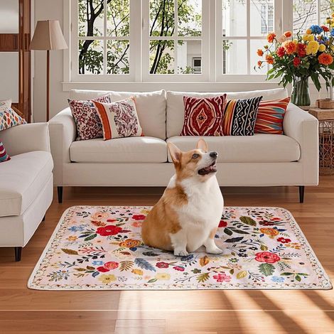 2 Washable Dog Mats, 48 x 81 cm, Pheromone Impregnated Puppy Mat (1/5)