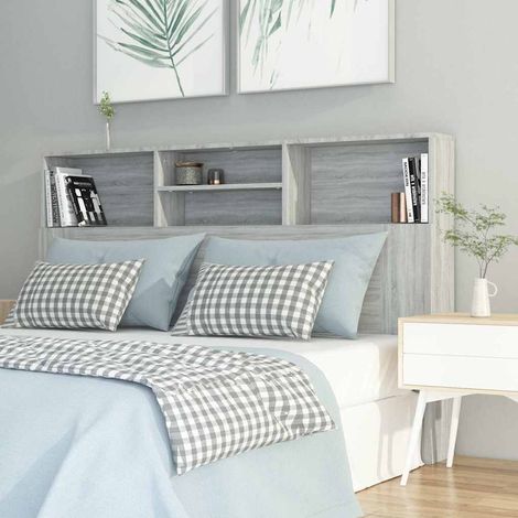 vidaXL Mueble cabecero color gris Sonoma 160x19x103,5 cm (1/5)