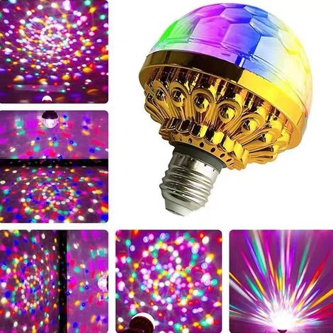 LED-Discolichter – Rotierende Glühbirnen – Mehrfarbige Spiegelkugeln – E27-Fassungen (1/5)