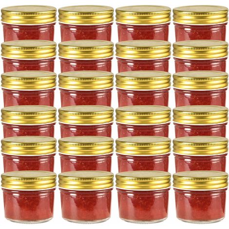 Marmeladengläser mit goldenen Deckeln 24 Stk. 110 ml