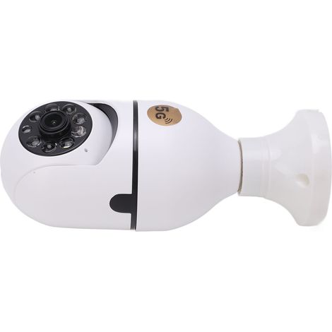 Caméra sans fil à 360 degrés pour support de lampe, WiFi 2,4 GHz et 5 GHz, 110-220 V, 1080p, détection de mouvement, caméra pour ampoule (1/5)