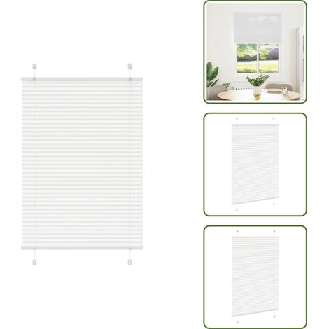 vidaXL Plissee Weiß 95x100 cm Stoffbreite 94,4 cm Polyester (1/5)