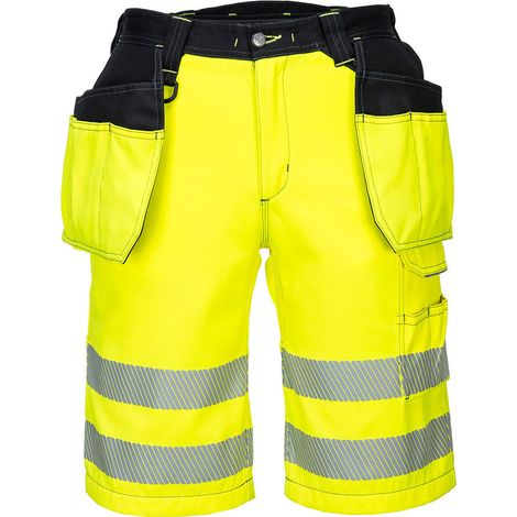 Bermuda PW3 Hi-Vis couleur : Jaune/Noir taille 34 - PORTWEST (1/2)