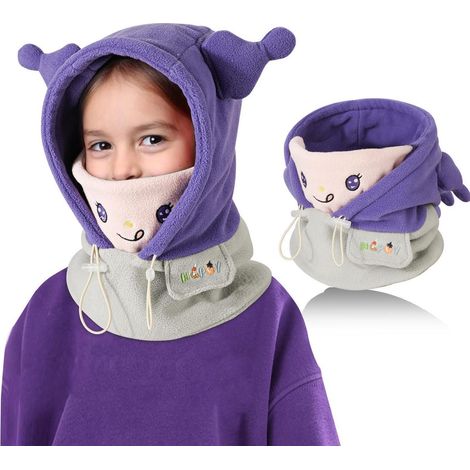 Kinder Sturmhaube mit Gesichtsschutz, winddicht, Thermo Fleece, verstellbar, 4-12 Jahre (1/5)