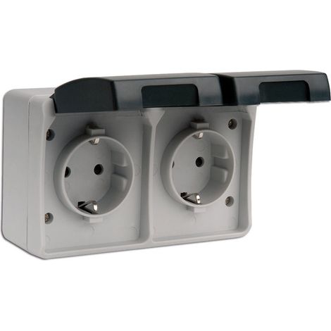 SIMON Spina Stagna da Superficie Base + Cover 10/16A 250V