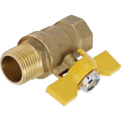 Válvula de bola con rosca macho G1/2 reforzada para gas combustible, accesorio de fontanería neumática. (1/5)