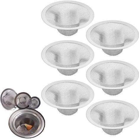 Confezione da 6 filtri di scarico in acciaio inox - Lavelli e box doccia - Filtri di scarico in acciaio inox - Accessori da cucina (1/5)