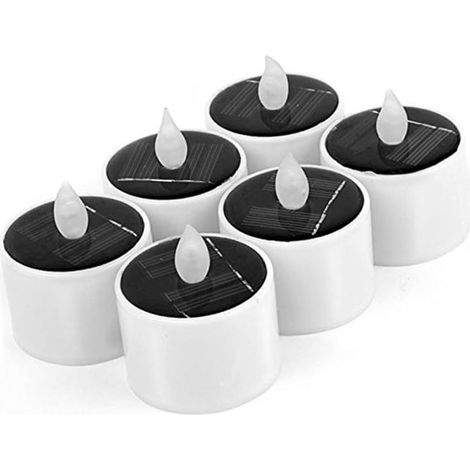 4pièces Bougie Solaire LED Jaune Scintillante Bougie à (1/5)