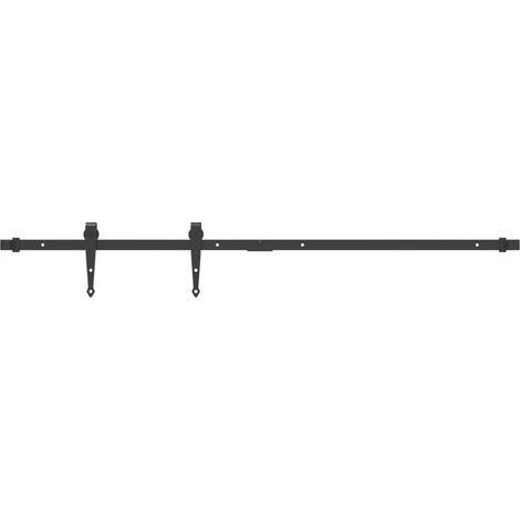 Kit mini de porte d'armoire coulissante 122 cm acier au carbone