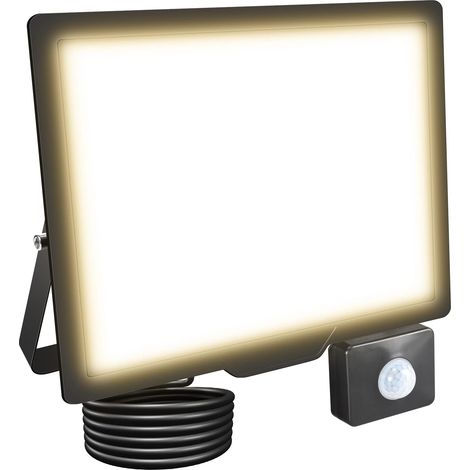 Projecteurs LED Extérieur 75W 7500LM Avec Detecteur de Mouvement Spot LED Extérieur 3500K Blanc Chaud IP66 Etanche Eclairage Exterieur Lumière de Sécurité LED pour Jardin Patio Garage (1/5)