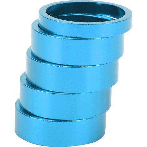 CANSUCC 5 pièces rondelles de fourche VTT 28.6 mm, jeu d'entretoises de potence, cales de direction bleues (1/5)