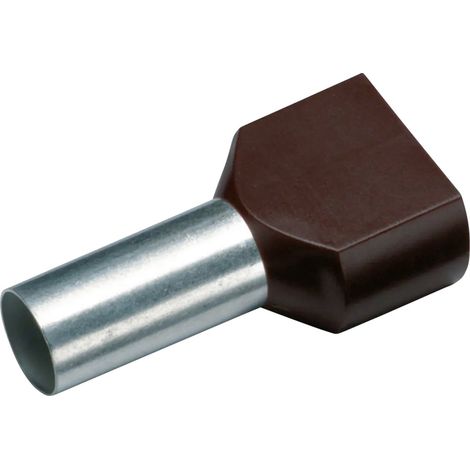 Cimco 187708 Zwillings-Aderendhülse 1.5 mm² Teilisoliert Schwarz 100 St.