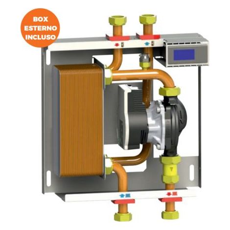 SCAMBIATORE KIT 34 PIASTRE 30KW MODULO INTERFACCIA CALDAIA CON CENTRALINA 24453 (1/5)
