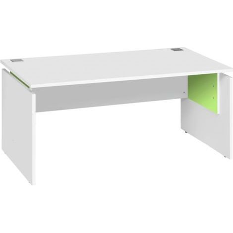 Bureau droit Ineo blanc L 160 cm - anis - Maxiburo