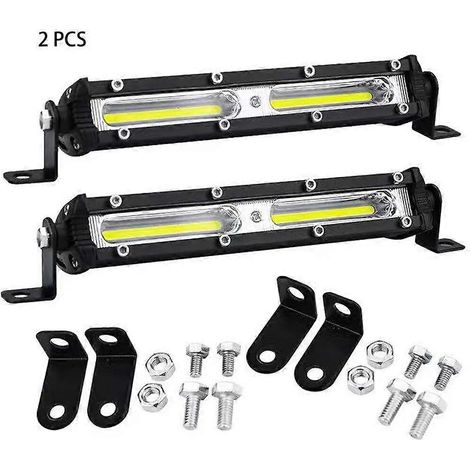 Phare antibrouillard LED pour SUV, projecteur de travail 12V/24V, barre lumineuse LED 6500K pour voiture, camion, remorque (2 pièces incluses) (1/5)