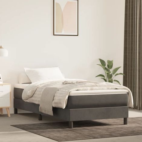 Boxspringbettgestell Dunkelgrau 90x190 cm Samt