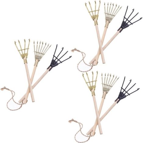 Mini Outil de Râteau en Fer pour Paysage, Accessoires D'Aménagement Paysager Faits à la Main, Accessoires de Modèle, Décoration de (1/5)