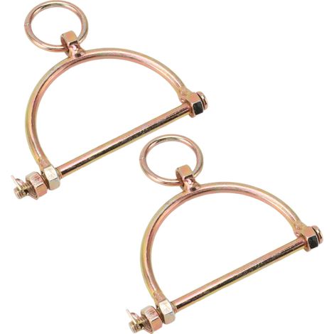 Lot de 2 anneaux nasaux pour vaches, pinces nasales en acier inoxydable pour taureaux, forme demi-sabot, pour fermes et ranchs. (1/5)