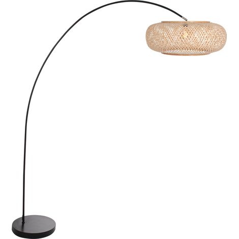 Mexlite - lampadaire - Solva - naturel noir - bambou métal - (1/4)