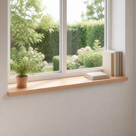 Appuis de fenêtre 2 pc Naturel 70 x 40 x 2 cm (1/5)