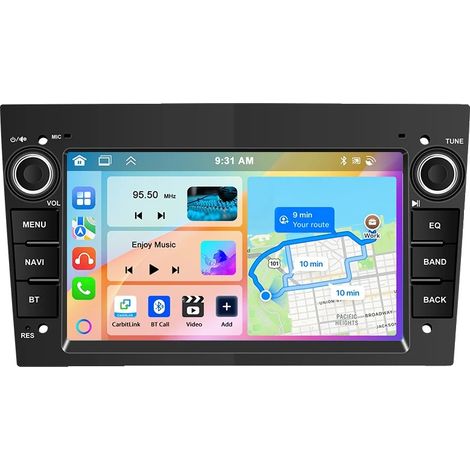 Auto-Multimedia-Player, Navigationssystem, Smartphone-Kompatibilität, kompatibel mit Opel Astra Antara Vectra Corsa Zafira, 6 128G BK AHD (1/2)