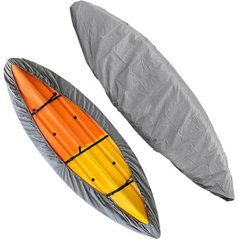 Housse de Protection Kayak, Épaissie 420D Imperméable Housse de Protection pour Bateau de Canoe, Écran Solaire pour Bateau de Pêche Kayak Canoë Planche à Pagaie