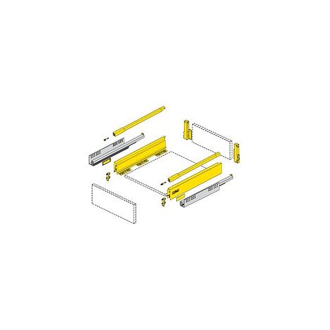 Kits partiels Innotech Atira - tiroir casserolier avec tringles hauteur 144 mm - longueur 470 mm finition Blanc - HETTICH
