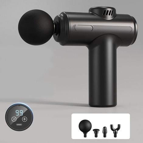 Pistola per massaggi, mini pistola per massaggi, pistola professionale per massaggi profondi dei tessuti, massaggiatore portatile, display LCD per dolori e rigidità muscolari