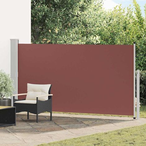Auvent latéral rétractable de patio 160 x 300 cm Marron (1/5)